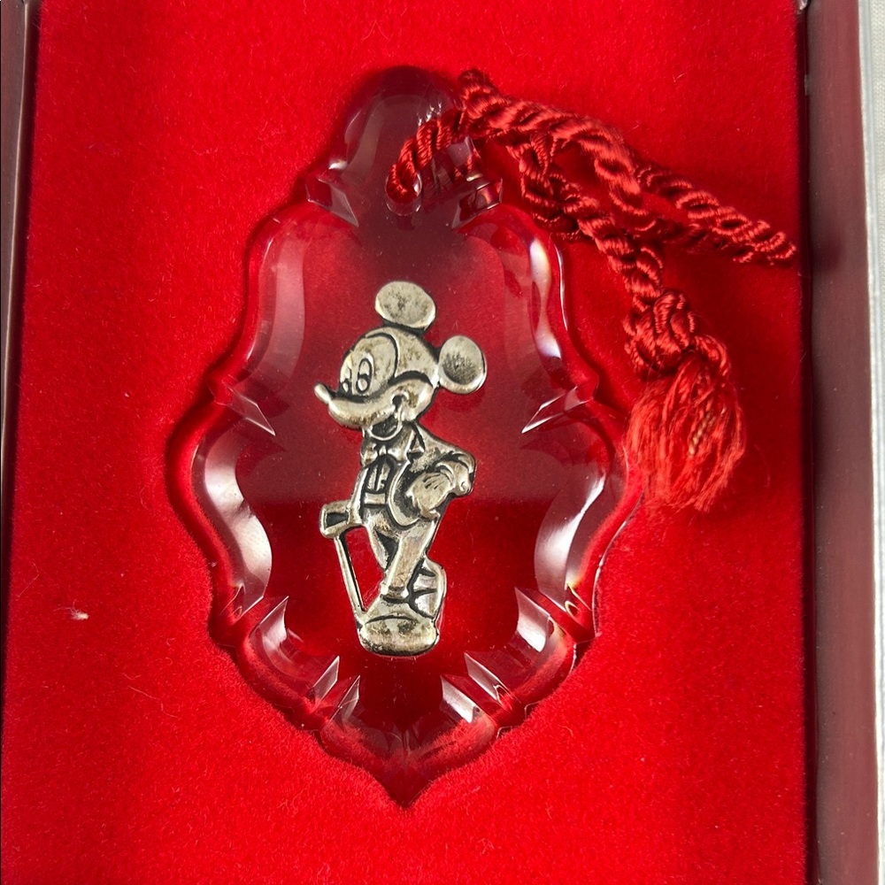 Reed & Barton 1987 Mickey Mouse Silver Disney Christmas Ornament